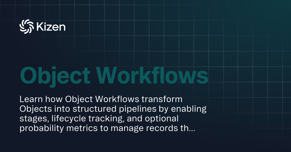 Object Workflows | Documentation | Kizen Developers
