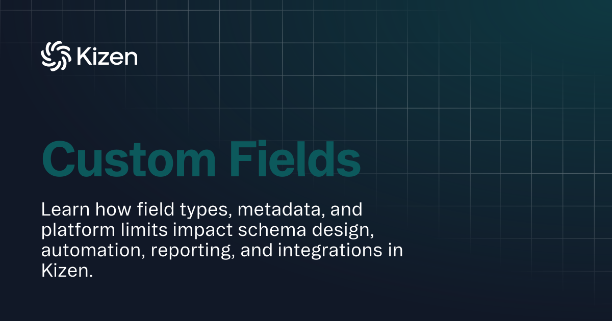 Custom Fields | Documentation | Kizen Developers