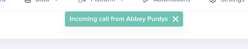 Incoming Call from Abbey Purdys